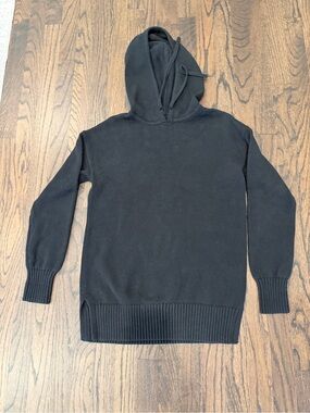 GAP Black Knit Hooded Pullover